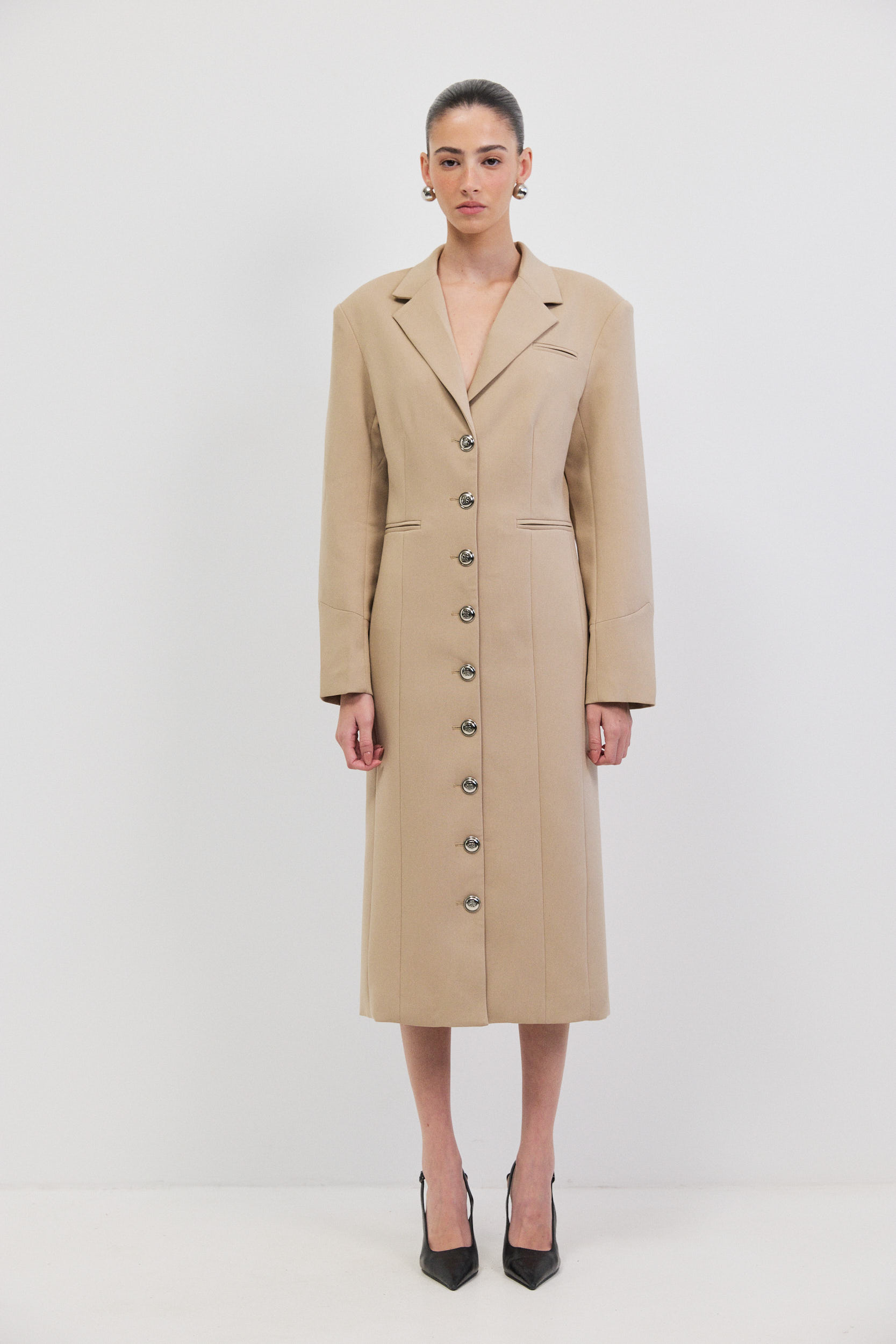 MARGARET LONG DRESS - BEIGE