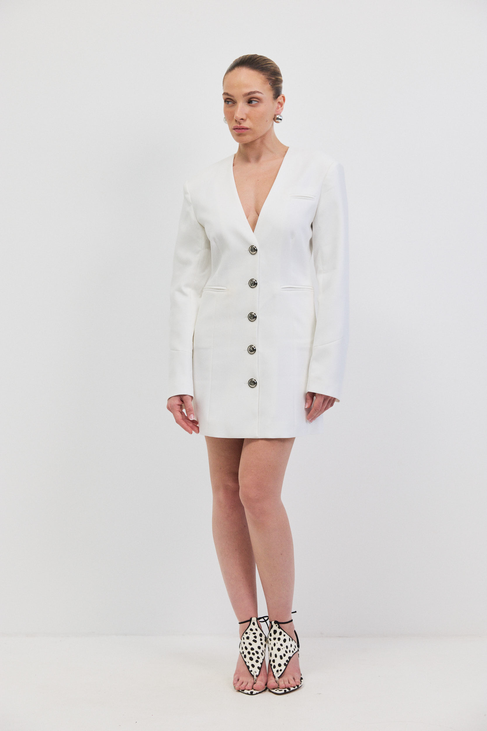 GOLDA SHOTRT DRESS - WHITE