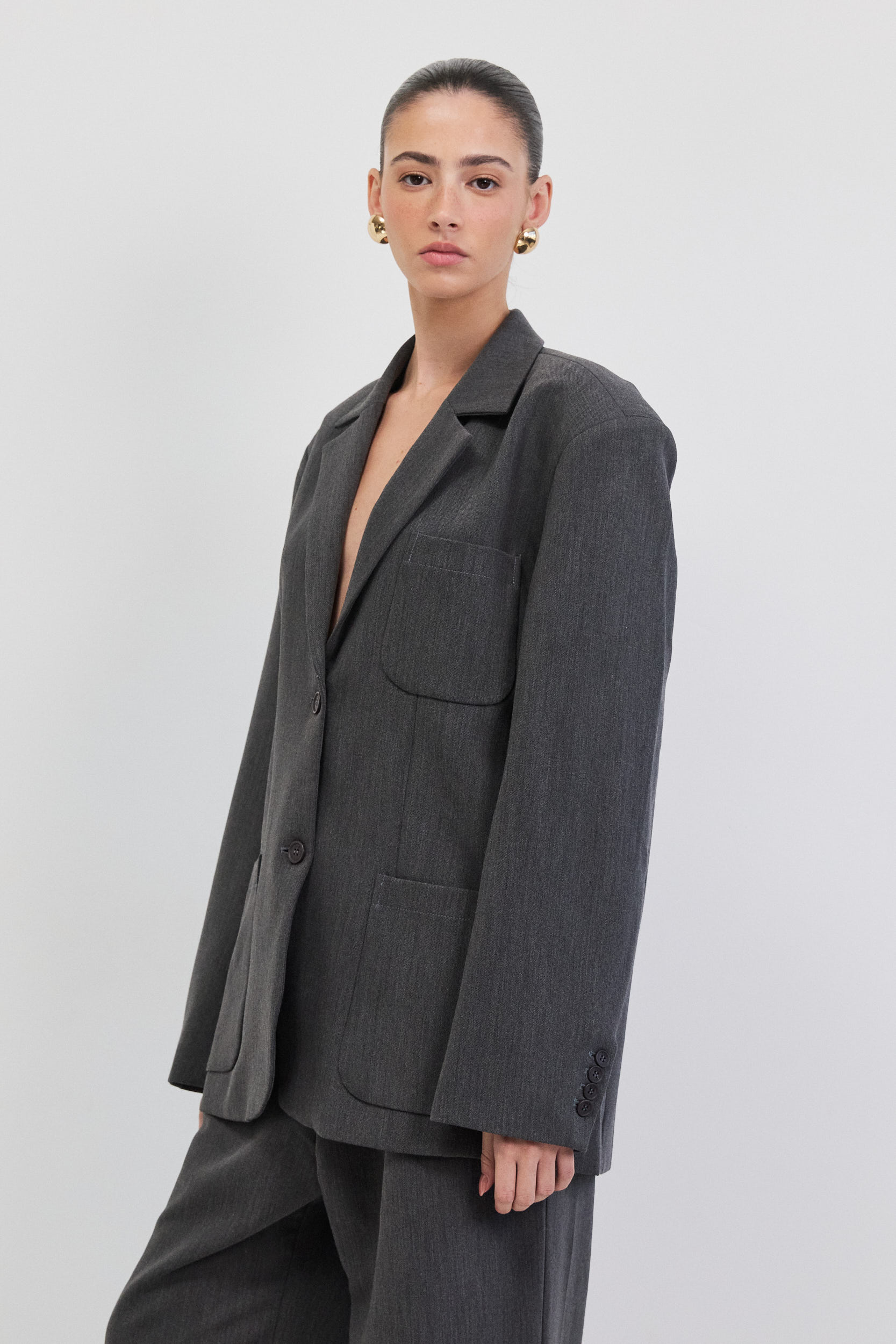 MEALNIE BLAZER - GRAY