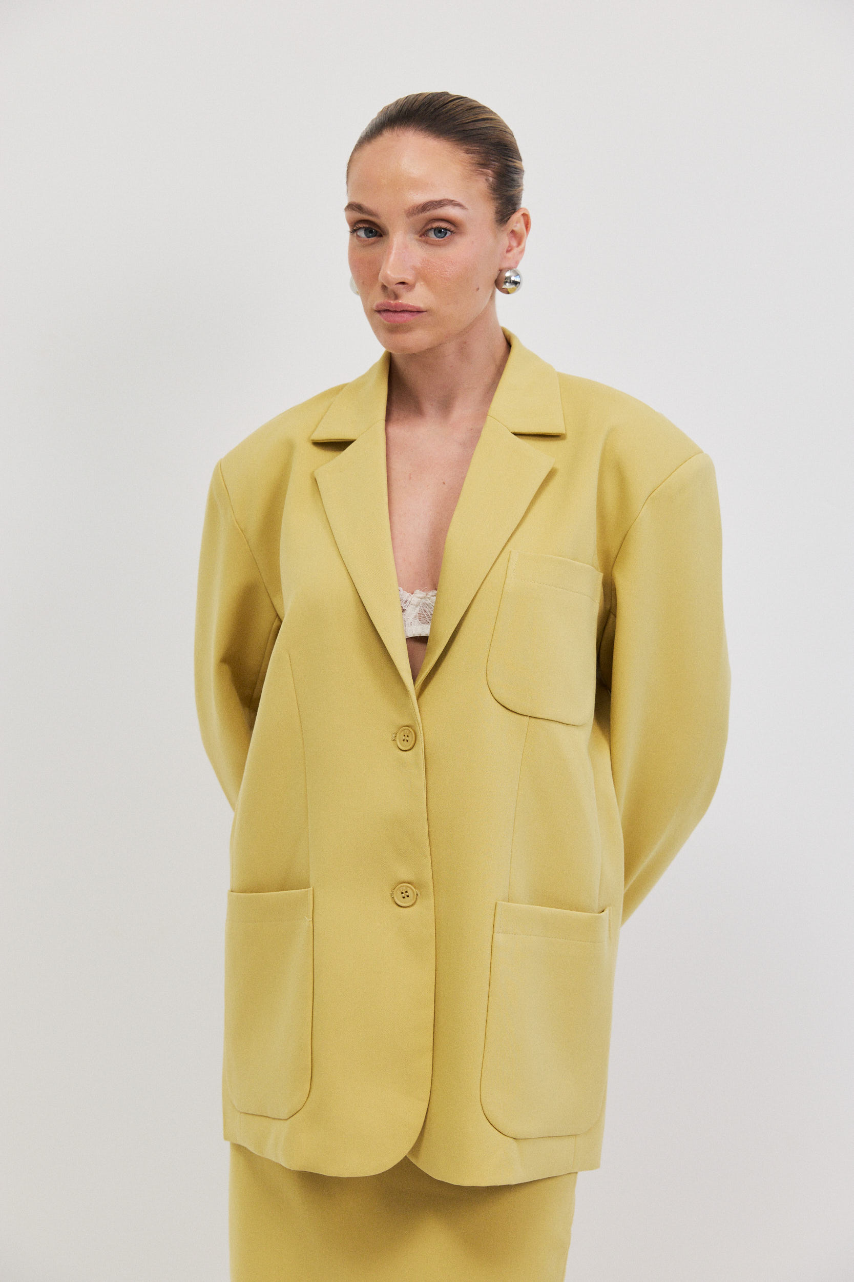 MEALNIE BLAZER - MUSTARD