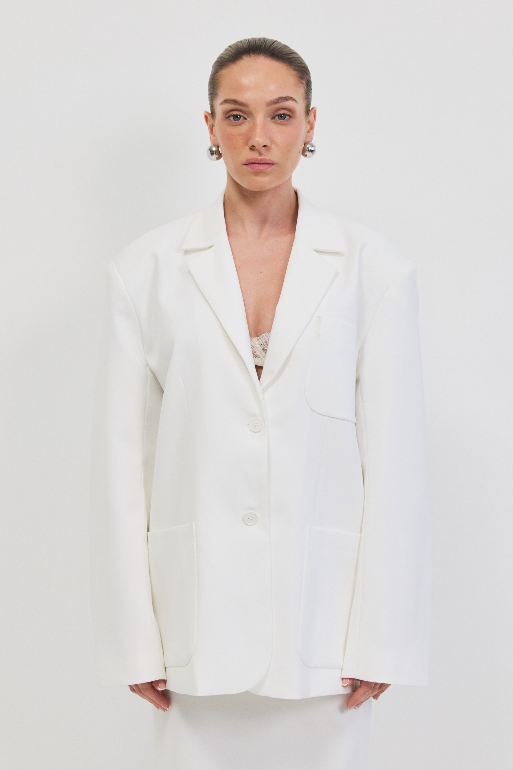MEALNIE BLAZER - WHITE